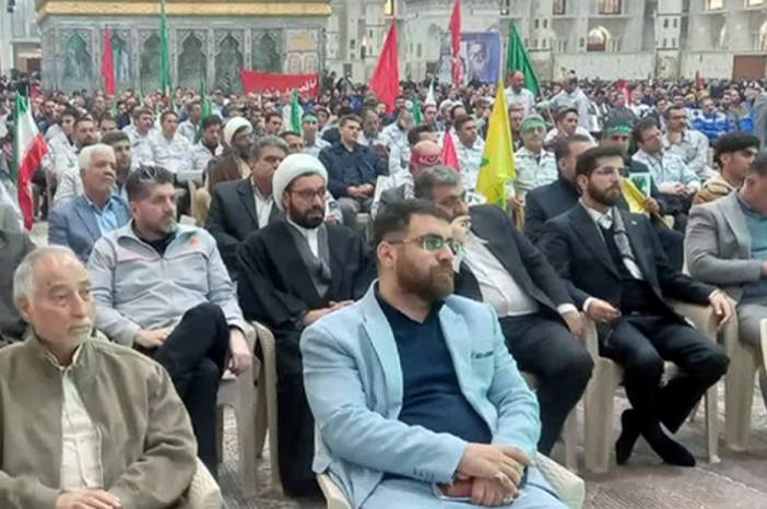 خورشیدوند در اجتماع بزرگ کارگری « در مسیر حاج قاسم»